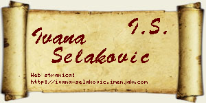 Ivana Selaković vizit kartica